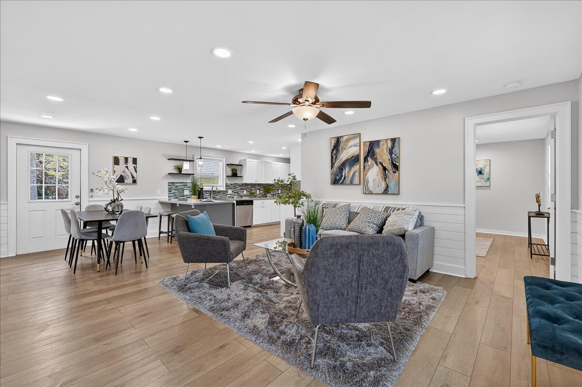 262 Easy Street Sebastian, FL 32958 - Photo 5 of 36 a living room with furniture kitchen view and a dining table