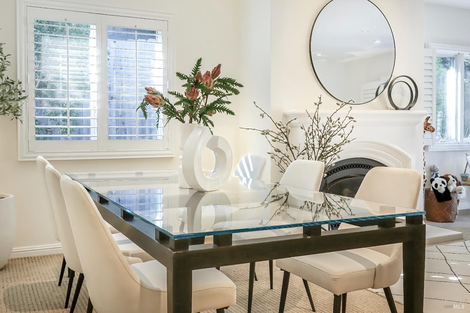 829 Las Pavadas Avenue San Rafael, CA 94903 - Photo 26 of 55 Sun streams through solid wood plantation shutters...