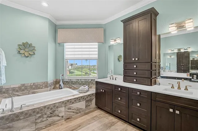 a front view of a building with swimming pool