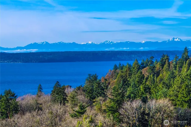 a view of a city with sunset view