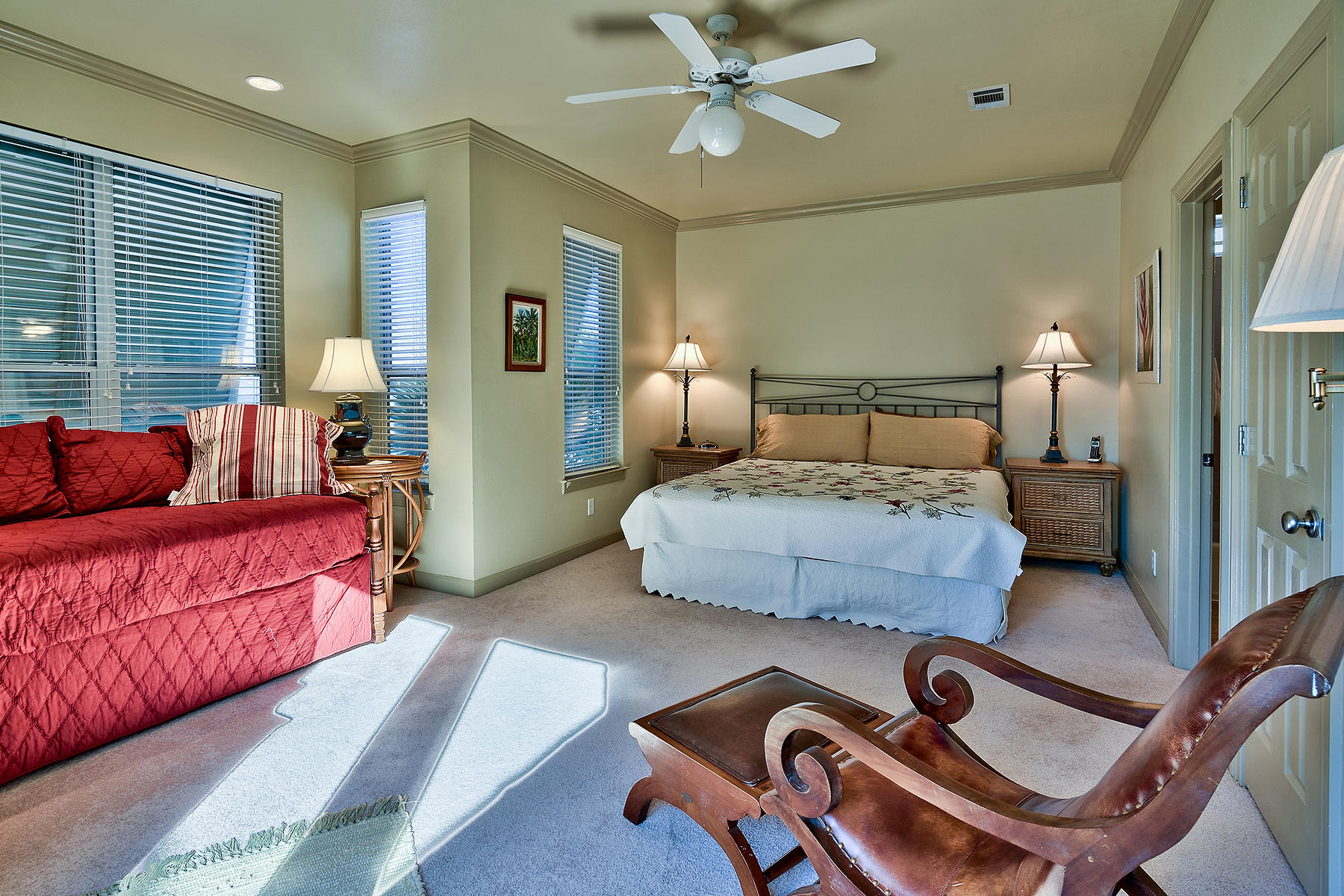 49 Cottage Street Santa Rosa Beach, FL 32459 - Photo 17 of 27 a bedroom with a bed and wooden floor