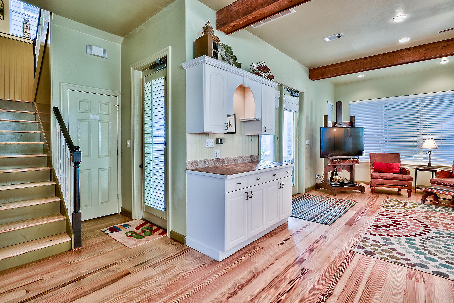 49 Cottage Street Santa Rosa Beach, FL 32459 - Photo 7 of 27 a living room with furniture and a wooden floor