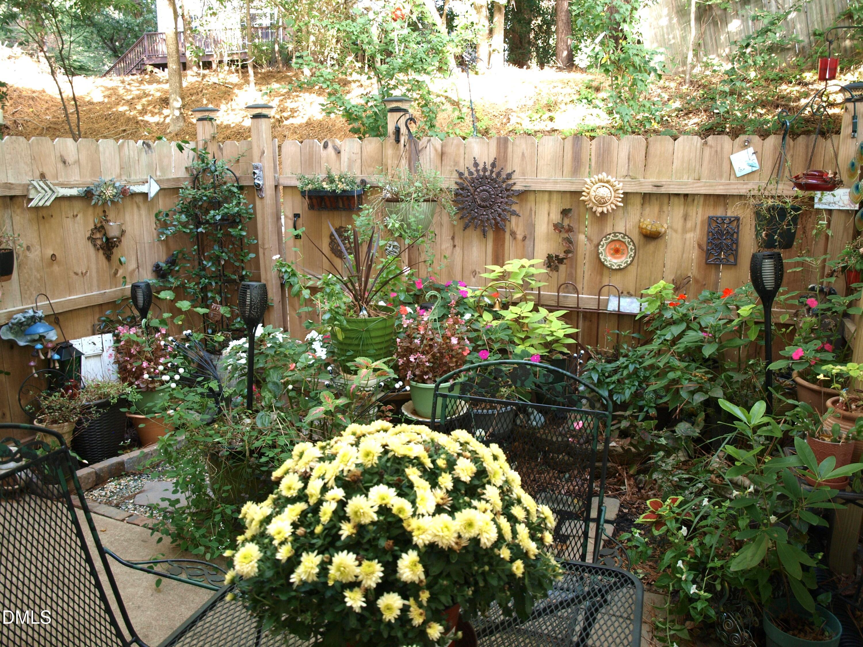 801 Genford Court Raleigh, NC 27609 - Photo 17 of 18 a view of a garden