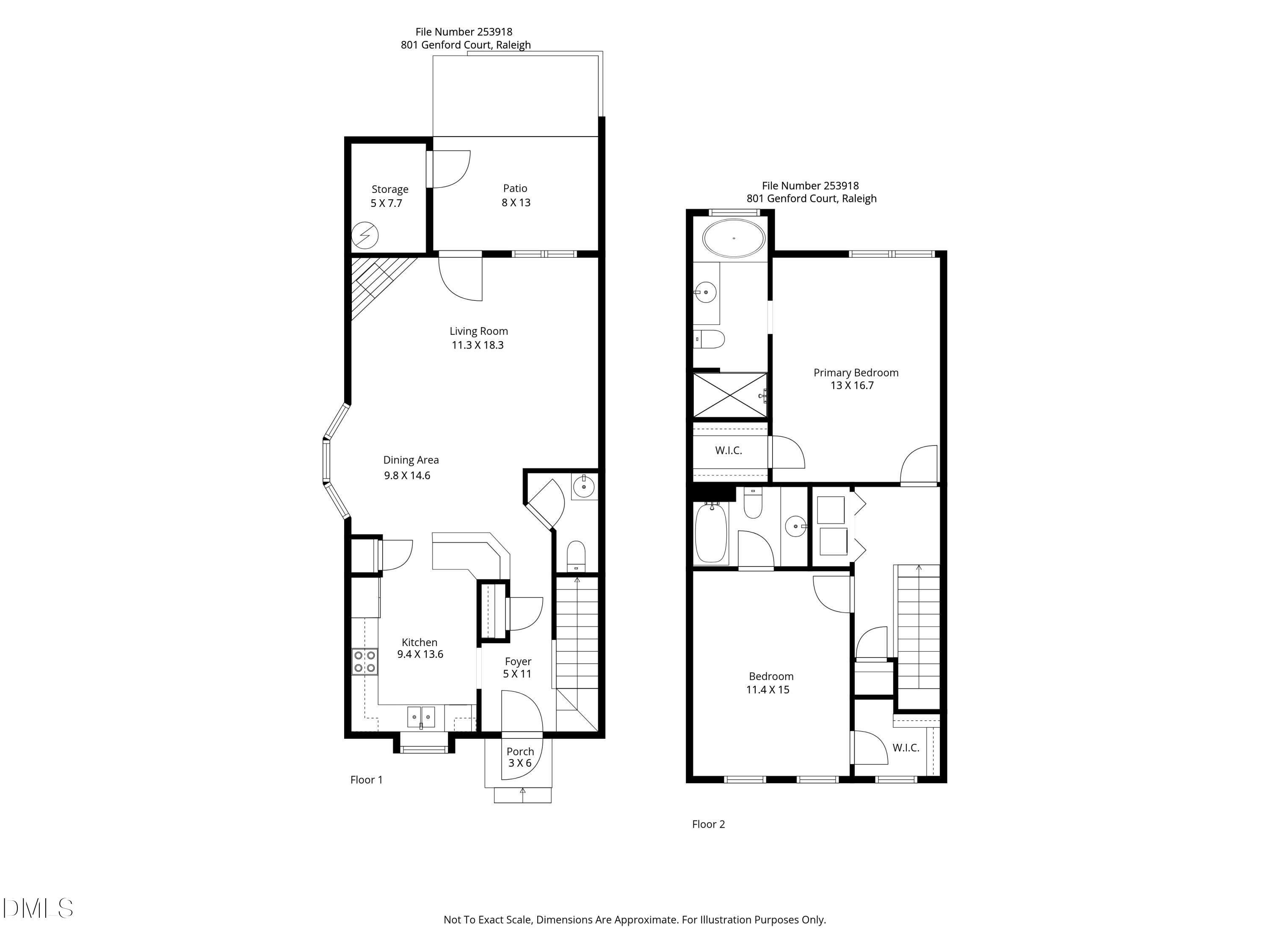801 Genford Court Raleigh, NC 27609 - Photo 18 of 18 a picture of a bathroom with a shower