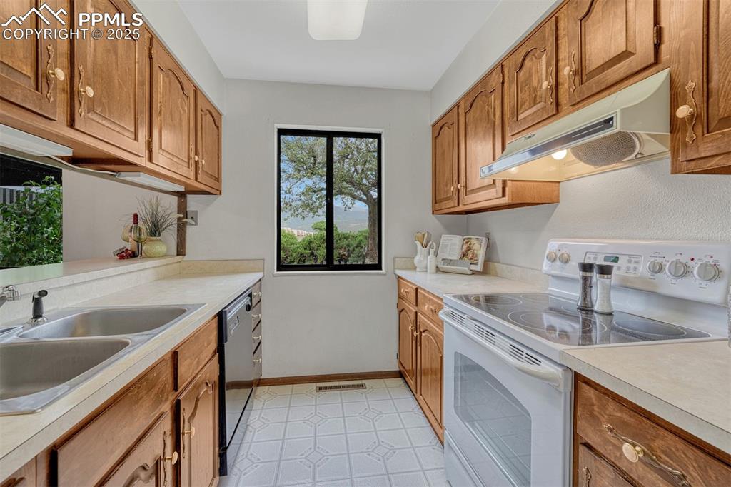 1146 Fontmore Road, Unit A Colorado Springs, CO 80904 - Photo 5 of 26 a kitchen that has a sink and a stove