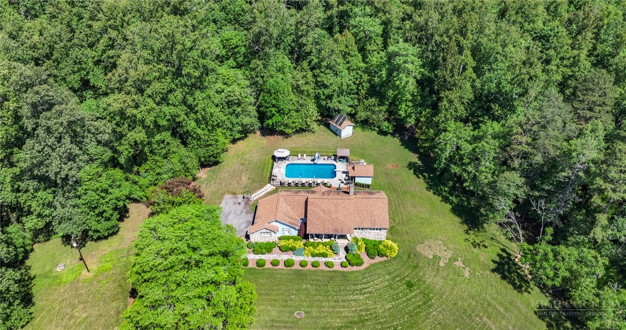 1335 Shingle Gap Road Purlear, NC 28665 - Photo 4 of 49 an aerial view of a house with a garden