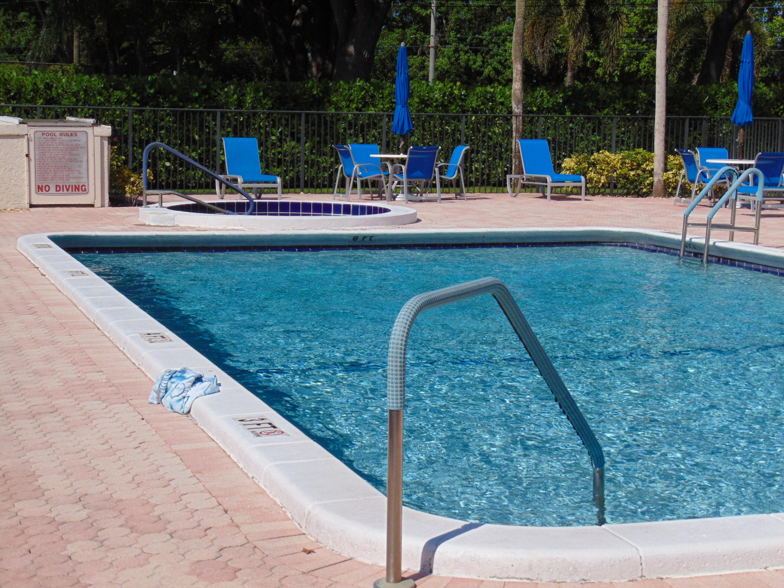 9220 Southwest 14th Street, Unit 3103 Boca Raton, FL 33428 - Photo 41 of 58 a view of swimming pool with lawn chairs and plants
