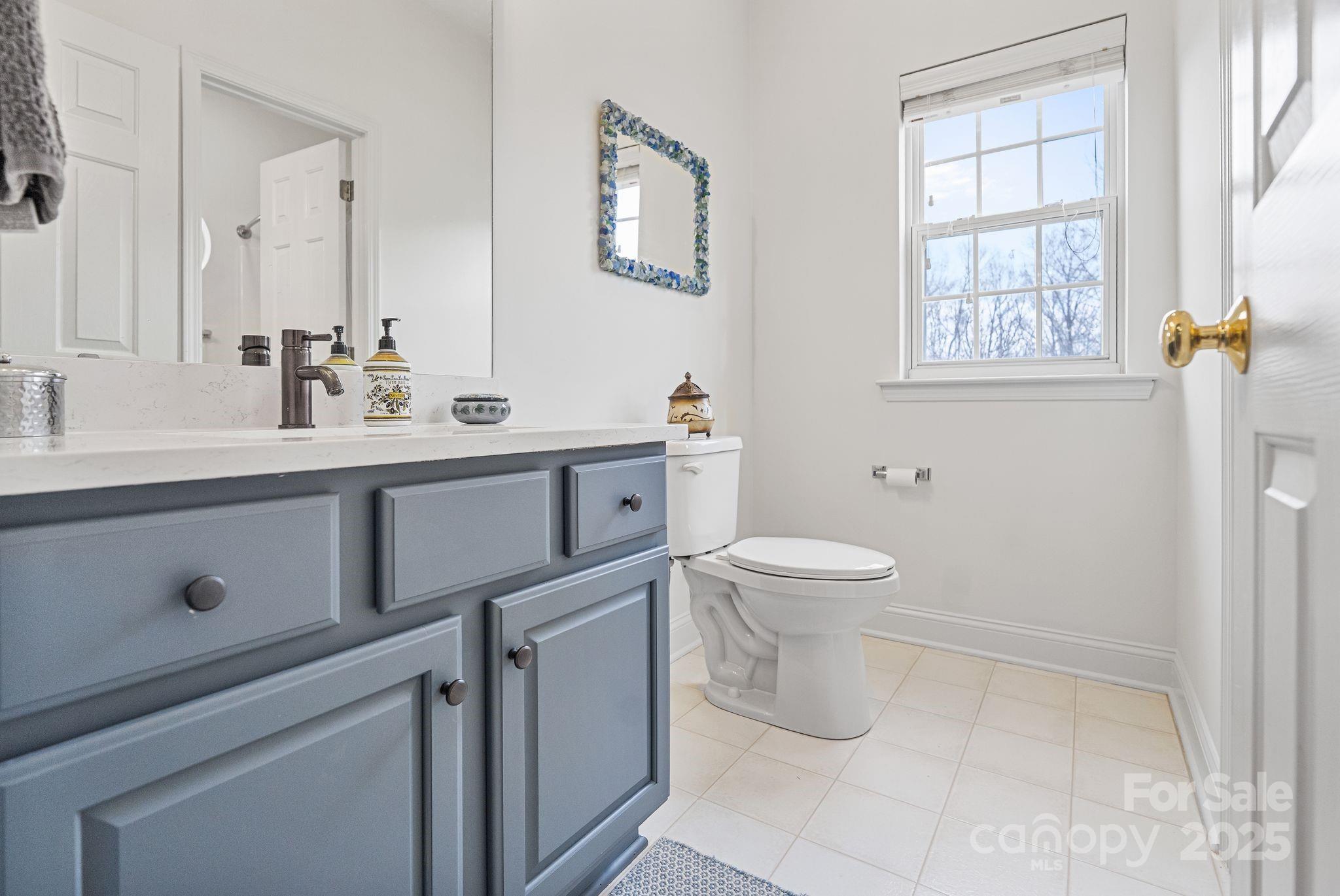 19302 Ruffner Drive Cornelius, NC 28031 - Photo 35 of 44 a bathroom with a toilet sink and mirror