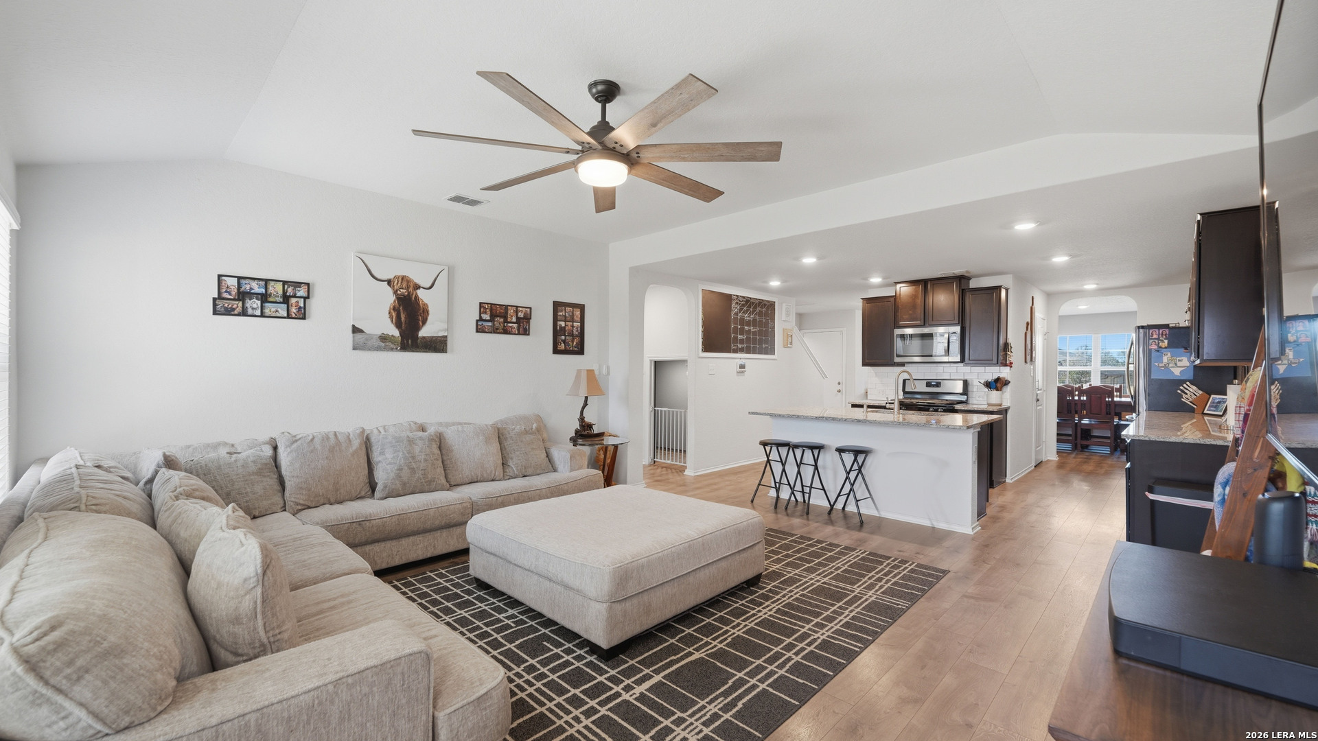 3649 Copper Bulverde, TX 78163 - Photo 15 of 45 a living room with furniture and kitchen view
