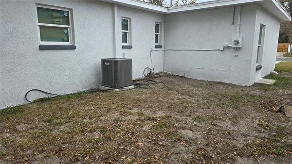a backyard of a house