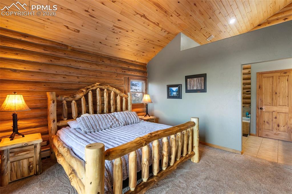 9110 Mountain Road Cascade, CO 80809 - Photo 14 of 49 a bedroom with furniture and a window