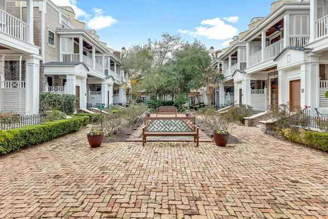 a view of a large white building