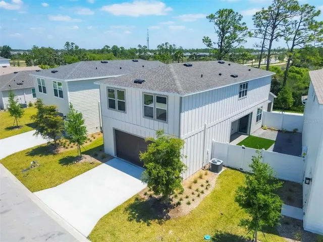 a front view of multiple houses