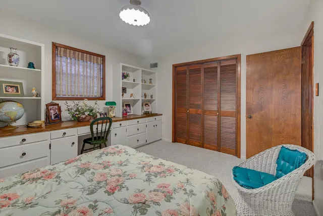 a view of a lush green area