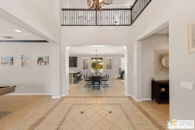 a view of dining room with furniture