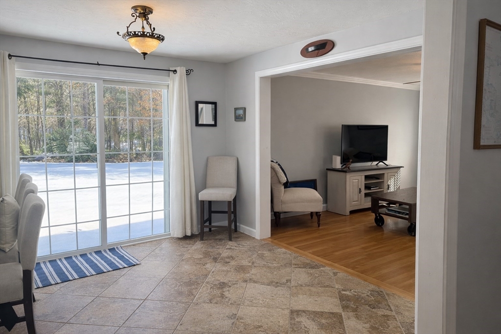 11 Trout Farm Way Wareham, MA 02576 - Photo 6 of 24 a living room with furniture a flat screen tv and a large window