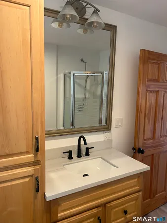 a close view of sink and tap