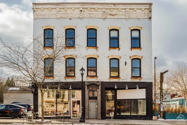 front view of a building with a lot of windows