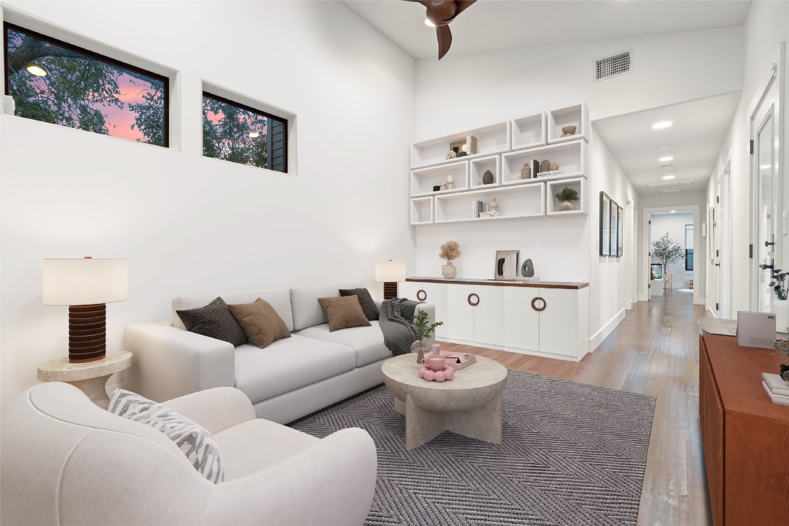 2811 Del Curto Road, Unit A Austin, TX 78704 - Photo 17 of 40 Additional living room at the top of the staircase.