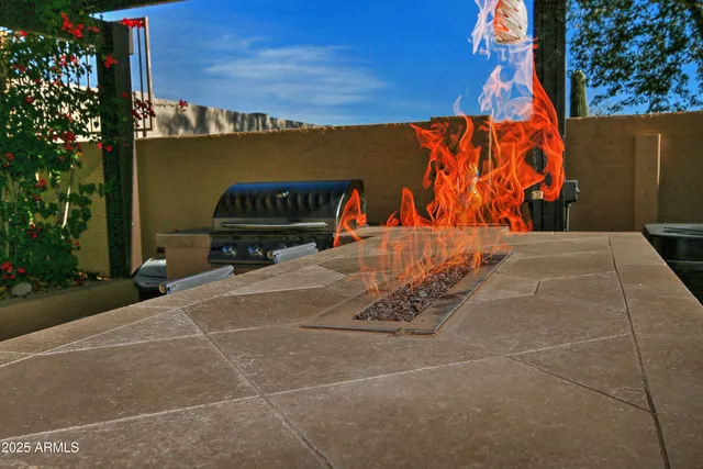 a terrace with sky view