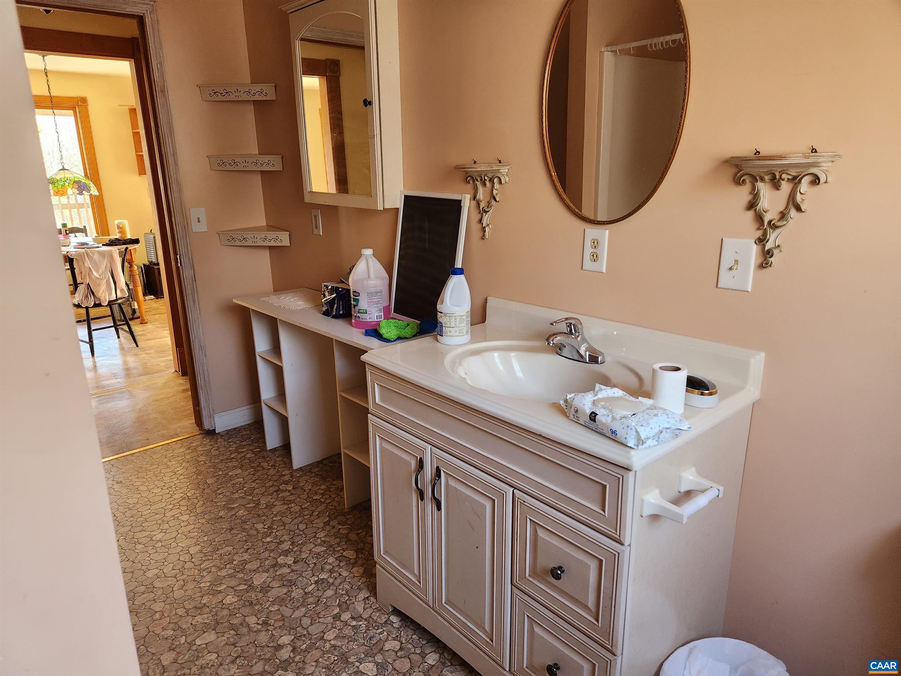 481 Rhodes School Lane Palmyra, VA 22963 - Photo 25 of 34 a bathroom with a sink a mirror and a toilet