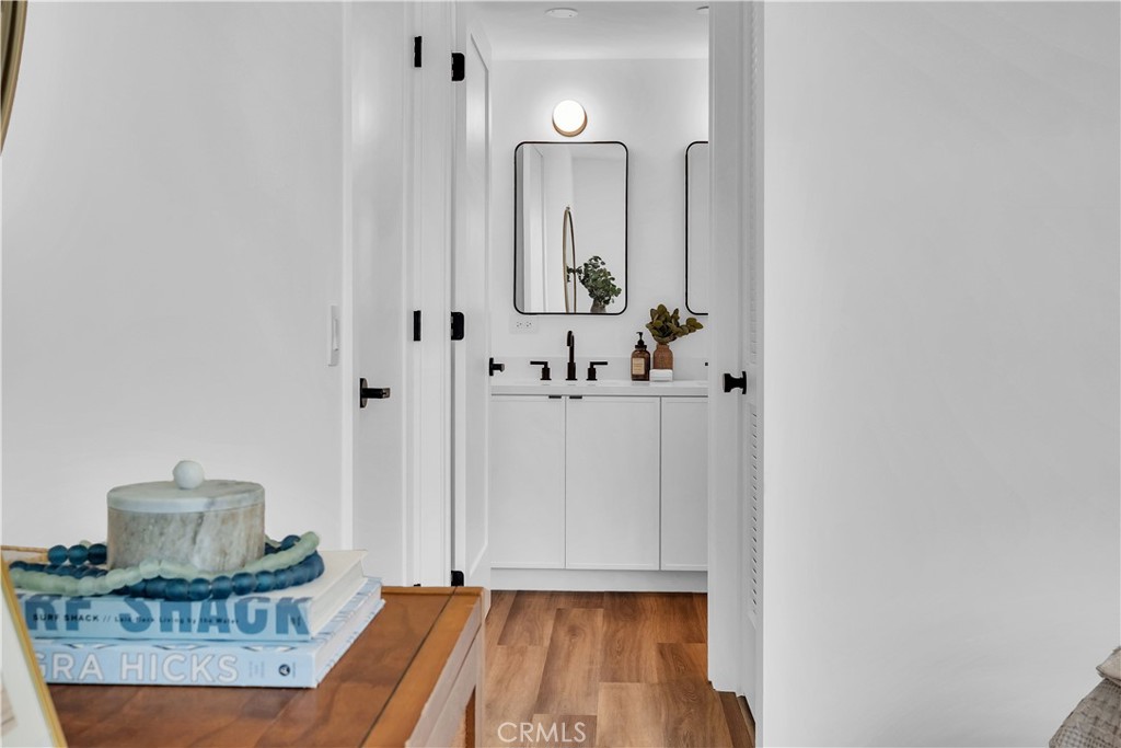 226 A Arena Street El Segundo, CA 90245 - Photo 42 of 47 a bathroom with a sink and a mirror