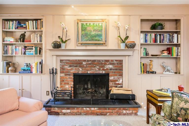520 Bellmore Way Pasadena, CA 91103 - Photo 16 of 31 a living room with furniture and a fireplace