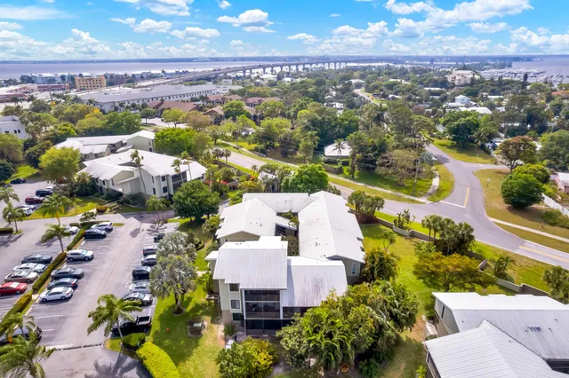 an aerial view of a city with lots of residential buildings