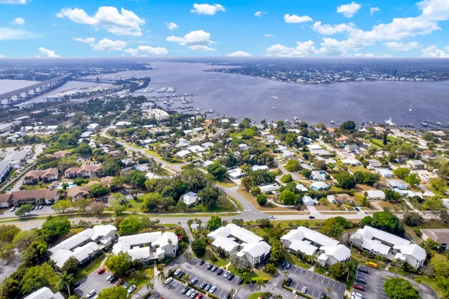 an aerial view of a city