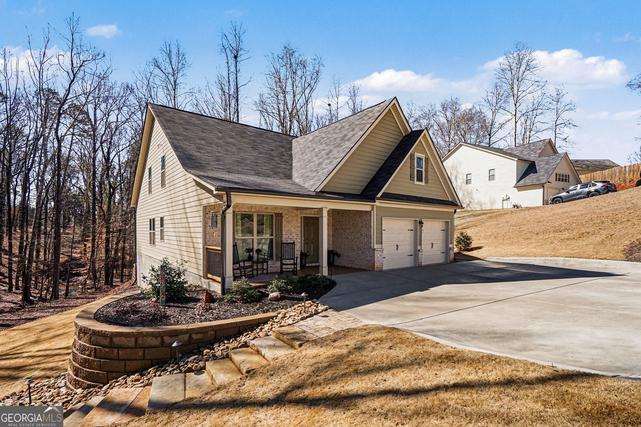 994 Lakeview Drive Commerce, GA 30529 - Photo 3 of 42 a front view of house with yard outdoor seating and barbeque oven