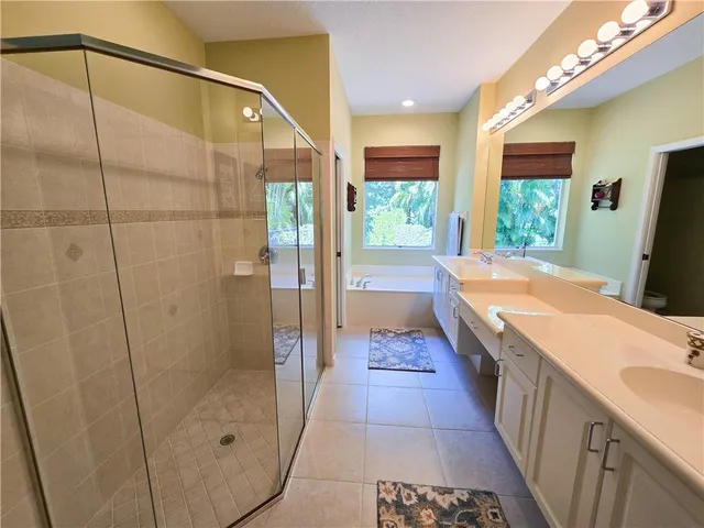a bathroom with a sink and a shower