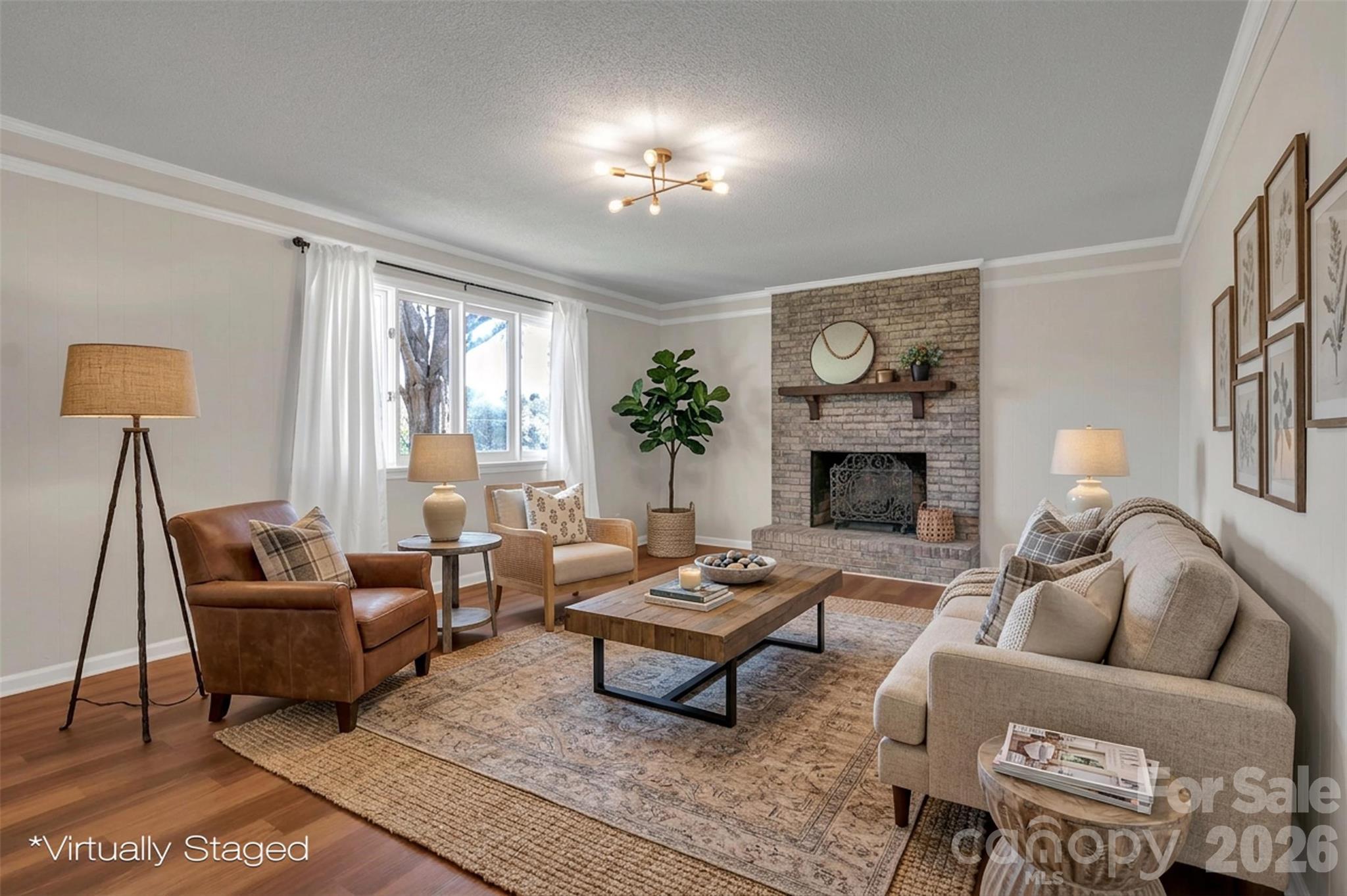1471 Monroe Highway Lancaster, SC 29720 - Photo 10 of 45 a living room with furniture a fireplace and a large window