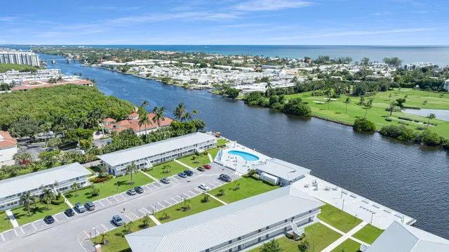 a view of a city with an ocean