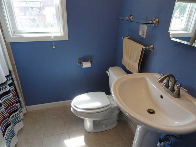 1937 Bower Hill Road Pittsburgh, PA 15243 - Photo 17 of 24 Full Bath. The second floor full bathroom has been updated with a newer pedestal sink, faucet, mirror and toilet. There is also a ceramic shower surround in this room and matching ceramic tile flooring.