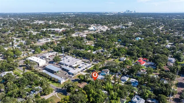 an aerial view of multiple house
