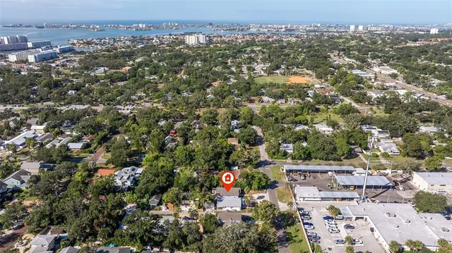 an aerial view of a city