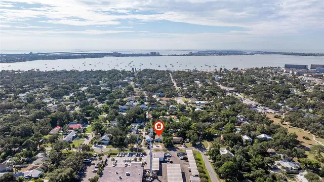 an aerial view of a city