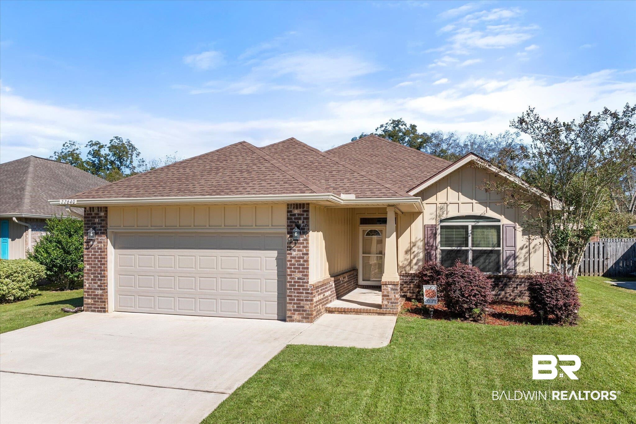 22640 Nana Loop East Silverhill, AL 36576 - Photo 20 of 46 Single story home featuring a garage and a front lawn