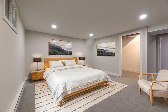 an empty room with a natural light