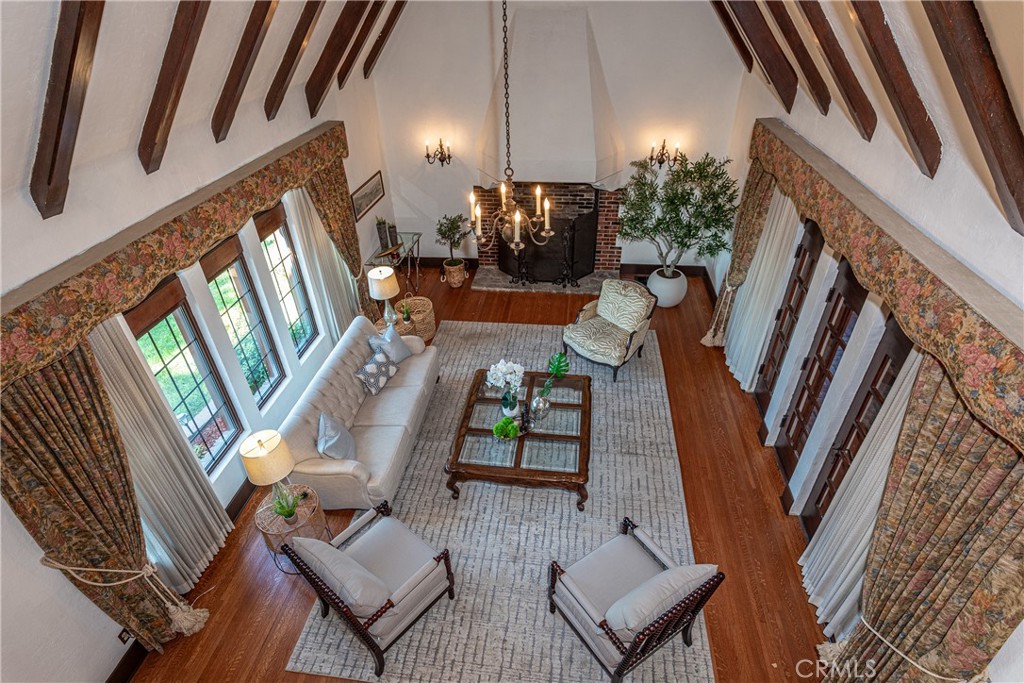 590 Bethany Road Burbank, CA 91504 - Photo 12 of 58 a living room with furniture and a fireplace
