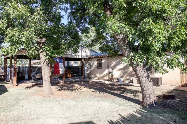 a backyard of a house