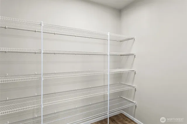 a view of a room with empty racks