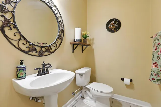 an outdoor space with furniture and umbrella