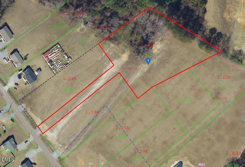 1139 Landmark Road Willow Spring, NC 27592 - Photo 1 of 4 Lot 2 Ortho Map