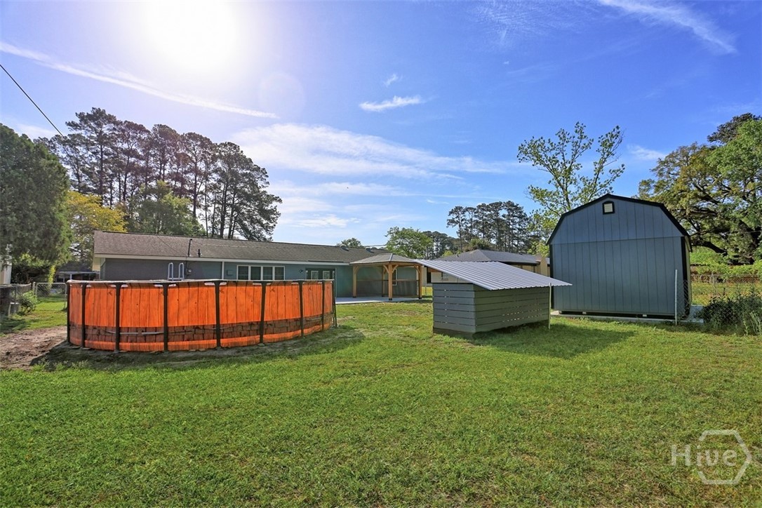 13506 Rockingham Road Savannah, GA 31419 - Photo 38 of 46 Backyard with Above Ground Pool View