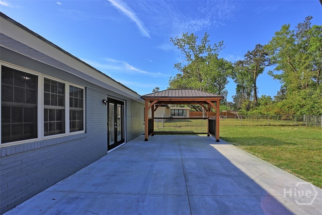 13506 Rockingham Road Savannah, GA 31419 - Photo 40 of 46 Backyard with Patio and Gazebo