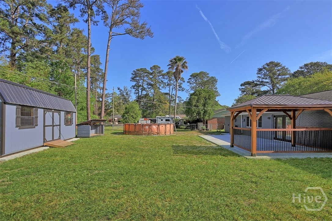 13506 Rockingham Road Savannah, GA 31419 - Photo 43 of 46 Backyard with Gazebo and Shed View
