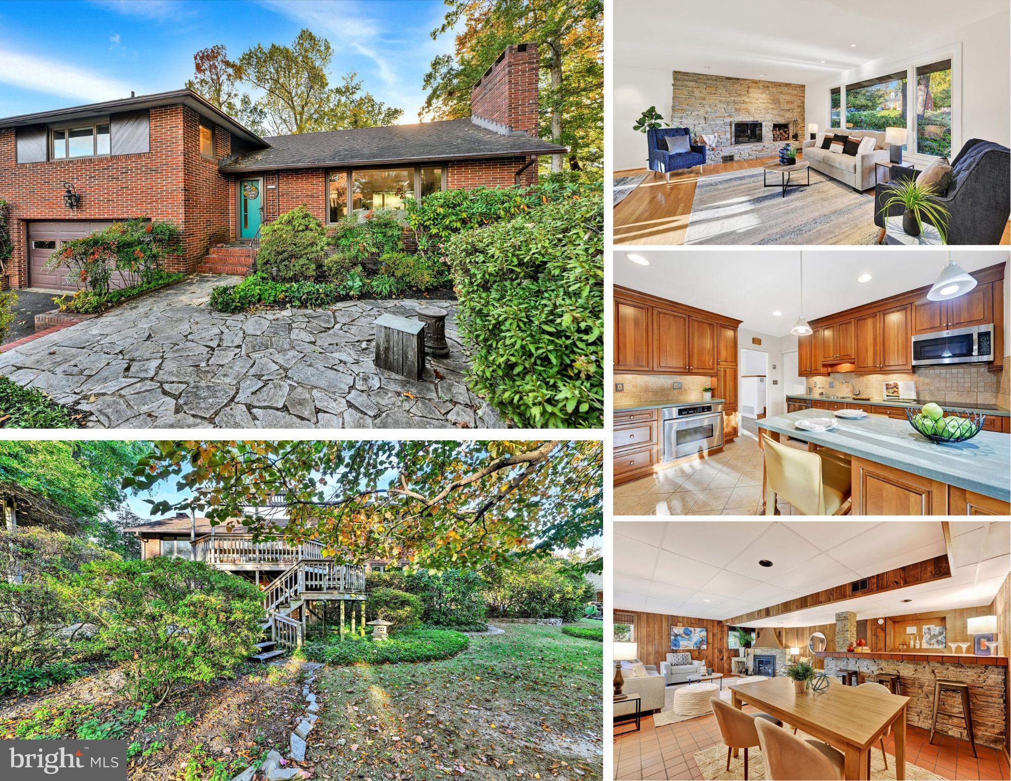 a view of a patio with table and chairs potted plants
