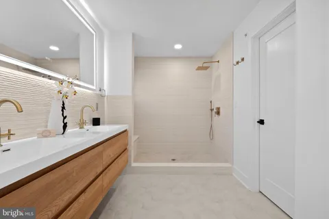 a view of a living room with a large window