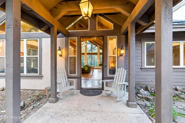 a view of an entrance to house